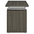 Scranton & Co 3-Drawer Contemporary Wood Office Desk in Weathered Gray/Silver
