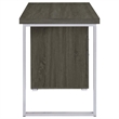 Scranton & Co 3-Drawer Contemporary Wood Office Desk in Weathered Gray/Silver