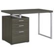 Scranton & Co 3-Drawer Contemporary Wood Office Desk in Weathered Gray/Silver