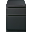 Scranton & Co Metal Mobile Pedestal Filing Cabinet with 2 Drawers in Charcoal
