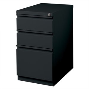 scranton & co 3 drawer mobile file cabinet file in black