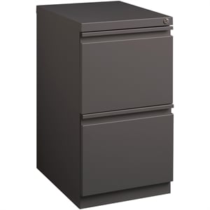 Scranton & Co 20&quot 2-Drawer Metal Mobile Pedestal Filing Cabinet in Espresso