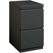 Scranton & Co 2-Drawer Modern Metal Mobile Pedestal Filing Cabinet in Charcoal