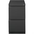 Scranton & Co 2-Drawer Modern Metal Mobile Pedestal Filing Cabinet in Charcoal