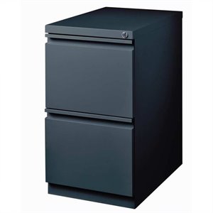 scranton & co 2 drawer mobile file cabinet in charcoal