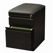 Scranton & Co 2-Drawer Metal Mobile Pedestal Filing Cabinet with Cushion - Black