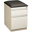 Scranton & Co 2-Drawer Metal Mobile Pedestal Filing Cabinet in White/Black