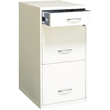 Scranton & Co 3-Drawer Contemporary Metal Filing Cabinet in Pearl White