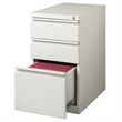 Scranton & Co Steel Light Gray Filing Cabinet Mobile 3-Drawer Box/File Pre-Assembled