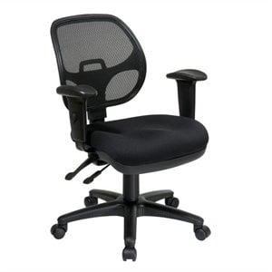 Scranton & Co Ergonomic Task Office Chair with Adjustable Arms in Coal