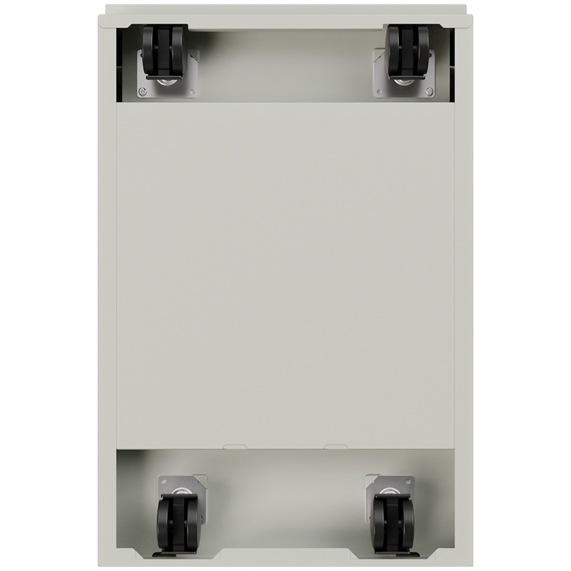 Scranton & Co 2-Drawer Stainless Steel Mobile Filing Cabinet in Light Gray