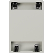 Scranton & Co 2-Drawer Stainless Steel Mobile Filing Cabinet in Light Gray