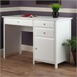 Scranton & Co Transitional Composite Wood Office Writing Desk in White