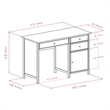Scranton & Co Transitional Composite Wood Office Writing Desk in White