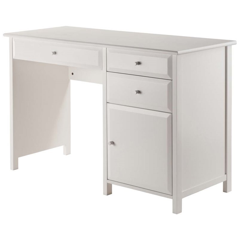 Scranton & Co Transitional Composite Wood Office Writing Desk in White