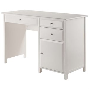 Scranton & Co Transitional Composite Wood Office Writing Desk in White