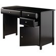 Scranton & Co Transitional Composite Wood Office Writing Desk in Black