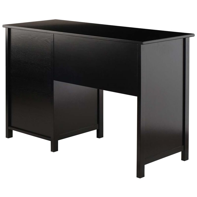 Scranton & Co Transitional Composite Wood Office Writing Desk in Black