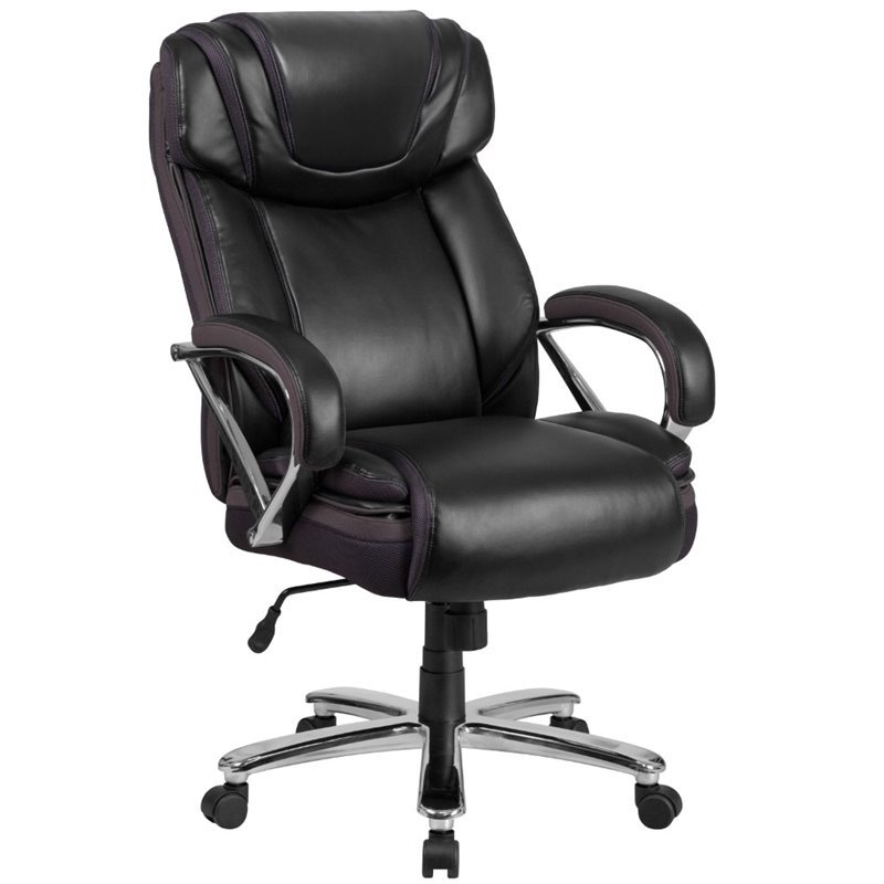 Scranton & Co Faux Leather Office Chair In Black
