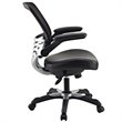 Scranton & Co Faux Leather Mesh Office Chair in Black