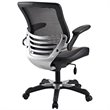 Scranton & Co Faux Leather Mesh Office Chair in Black