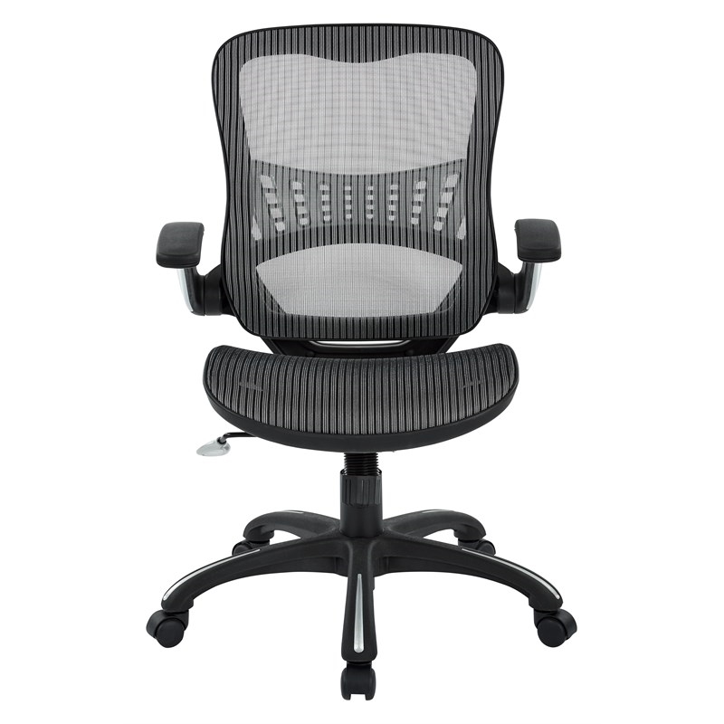Scranton & Co Mesh Fabric Seat Managers Chair in Gray