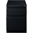 Scranton & Co 2-Drawer Modern Metal Mobile Pedestal Filing Cabinet in Black