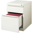 Scranton & Co 2-Drawer Modern Metal Mobile Pedestal Filing Cabinet in White