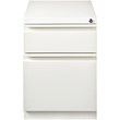 Scranton & Co 2-Drawer Modern Metal Mobile Pedestal Filing Cabinet in White