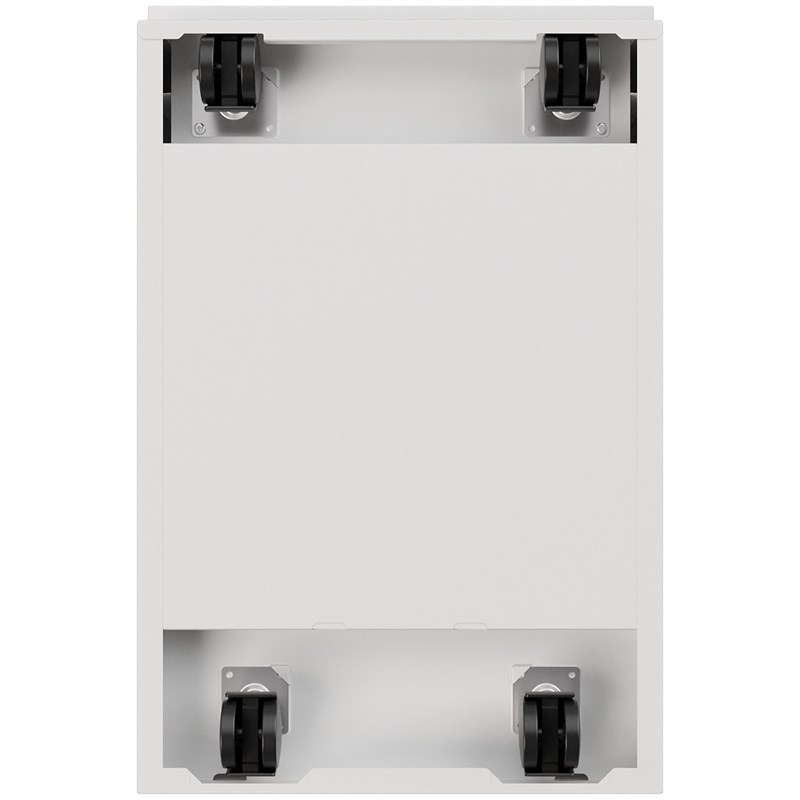 Scranton & Co 2-Drawer Modern Metal Mobile Pedestal Filing Cabinet in White