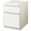 Scranton & Co 2-Drawer Modern Metal Mobile Pedestal Filing Cabinet in White