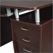 Scranton & Co Transitional Wood Computer Office Desk with Storage in Chocolate