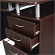 Scranton & Co Transitional Wood Computer Office Desk with Storage in Chocolate