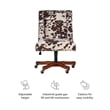 Scranton & Co Transitional Fabric Office Chair with Casters in Brown/Walnut