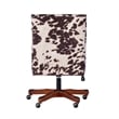 Scranton & Co Transitional Fabric Office Chair with Casters in Brown/Walnut
