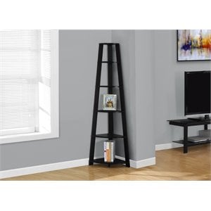 Scranton & Co 5 Shelf Corner Etagere in Black