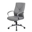 Scranton & Co Modern Faux Leather Upholstered Executive Chair in Gray