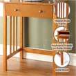 Scranton & Co Transitional Wood Desk with Sliding Keyboard Tray in Oak Brown