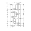 Scranton & Co Metal Bookcase in Silver
