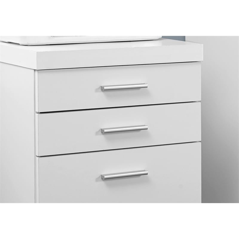 Scranton & Co File Cabinet with Three Drawers in White