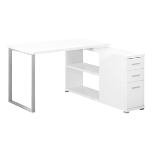 Scranton & Co L Shaped Computer Desk in White
