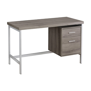 Scranton & Co 48&quot Metal Computer Desk in Dark Taupe