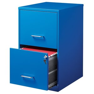 scranton & co 2 drawer file cabinet in blue