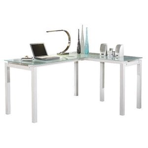scranton & co l shaped desk in white