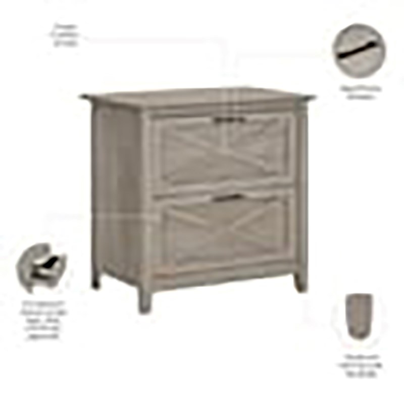 Scranton & Co 2 Drawers Contemporary Wood Lateral File Cabinet in Gray