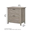 Scranton & Co 2 Drawers Contemporary Wood Lateral File Cabinet in Gray