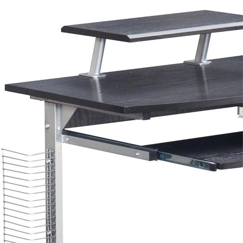 Scranton & Co Wood Top Computer Work Station in Espresso