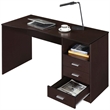 Scranton & Co 3-Drawer Wood Computer Desk with Shelf in Espresso/Wenge