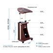 Scranton & Co Deluxe Height Adjustable Laptop Cart in Chocolate