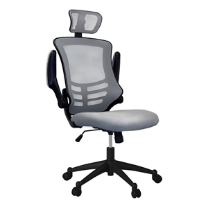 scranton & co fabric executive high back office chair in gray
